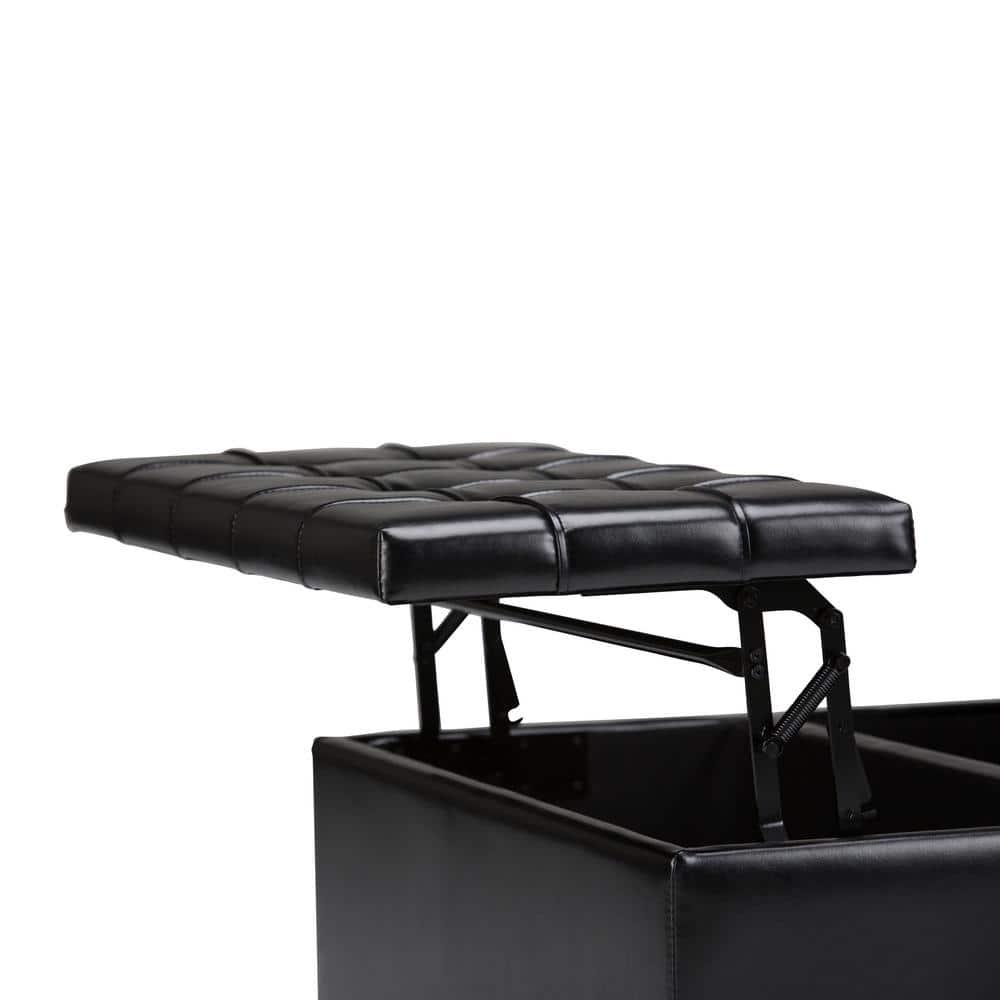 Simpli Home Harrison Coffee Table Storage Ottoman
