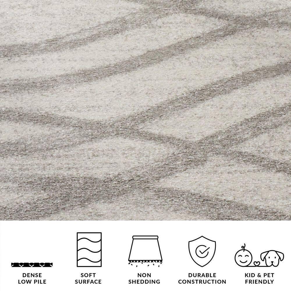 Adirondack ADR125 Machine Made Indoor Area Rug - Cream/Grey - 8'x8' - Safavieh