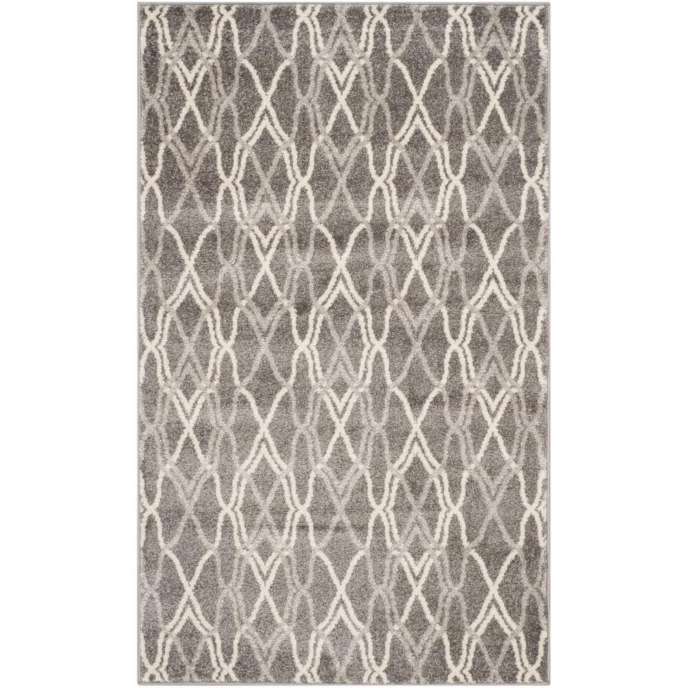 Amherst AMT417 Power Loomed Accent Rug - Grey/Light Grey - 3'x5' - Safavieh.