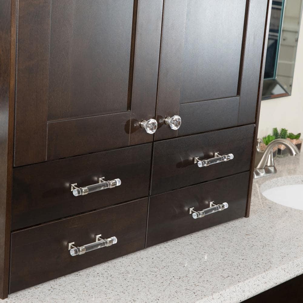 Crystal Palace Kitchen Handles, Solid Core Drawer Pulls for Cabinet Doors, 3-3/4"