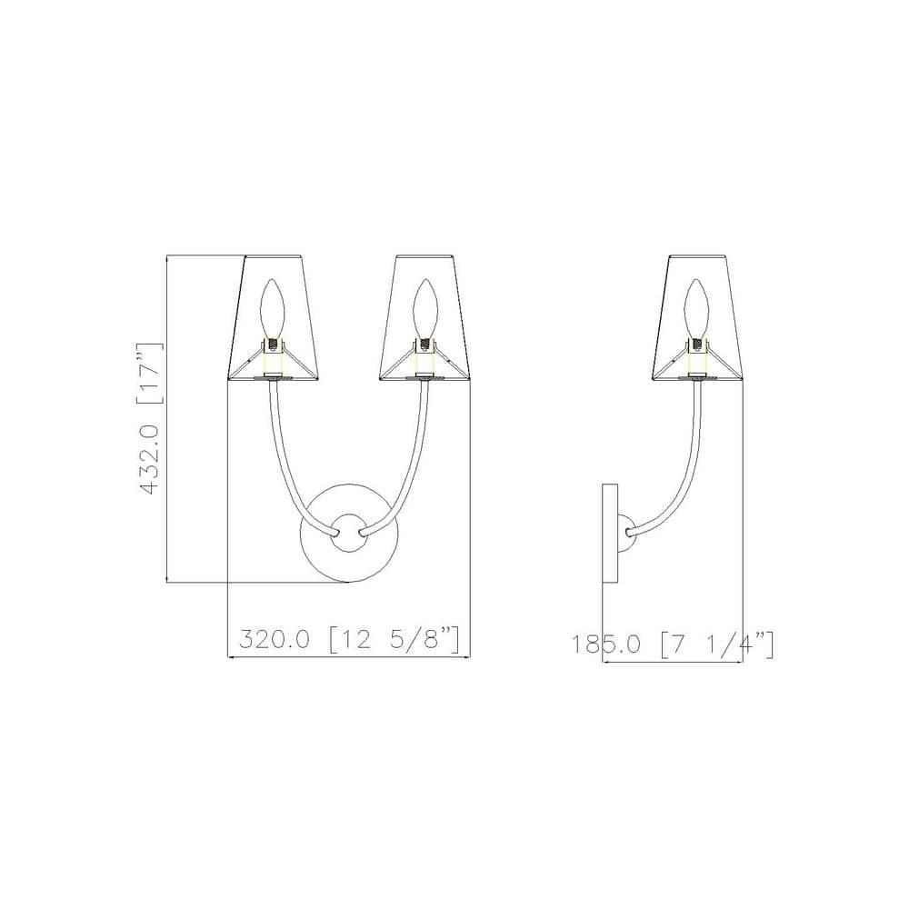 Z-Lite Shannon 2 - Light Sconce in  Matte Black