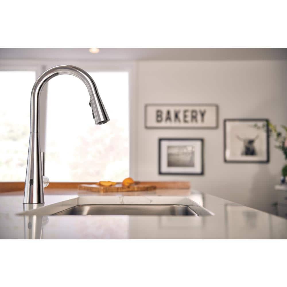 Moen Sleek MotionSense Wave Single Handle Pulldown Kitchen Faucet with Power Clean Technology