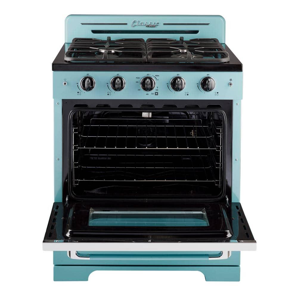 Unique Appliances Classic Retro 30" 4 burner 3.9 cu. ft. Freestanding Gas Range with Convection Oven UGP-30CR T