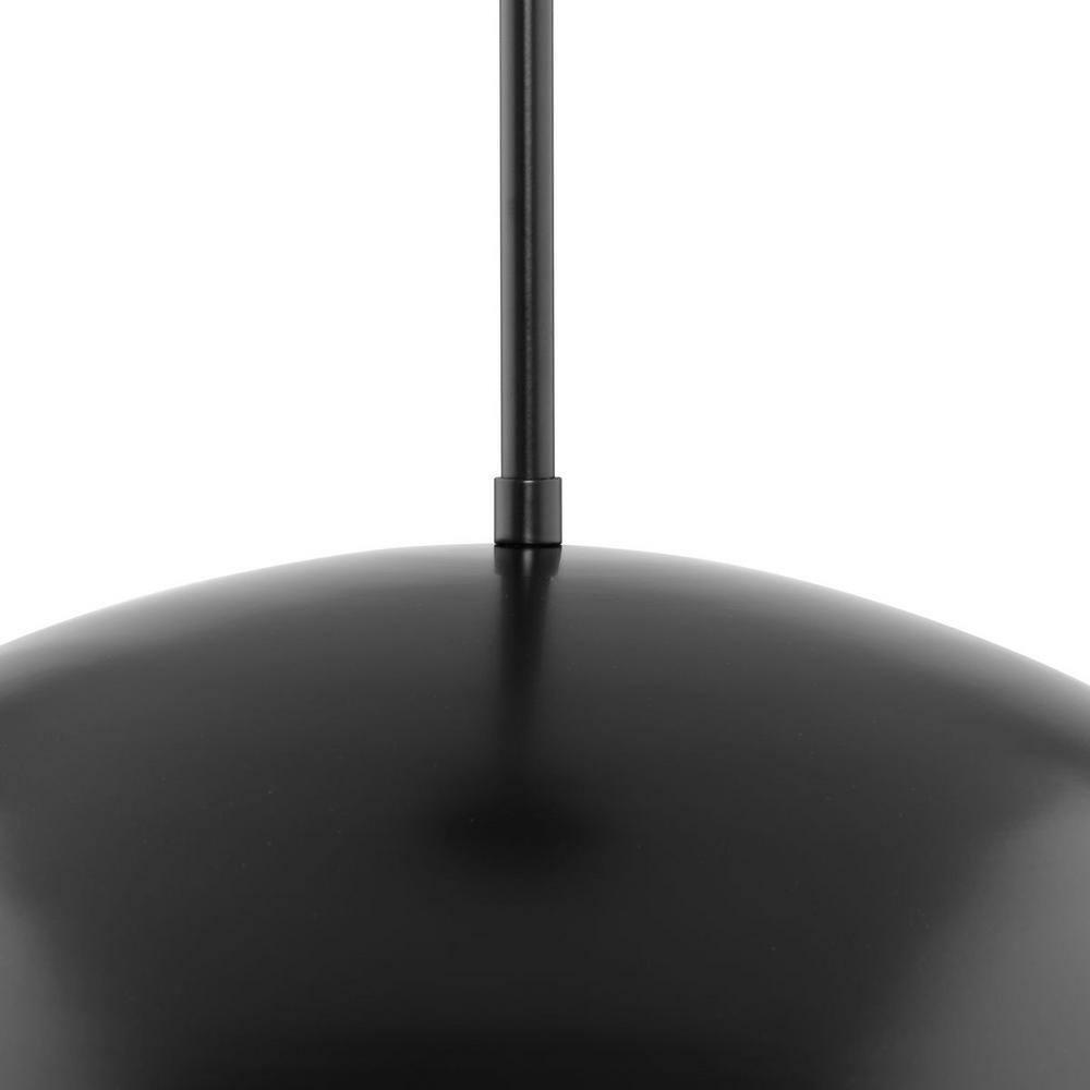 Progress Lighting, Perimeter, 1-Light Pendant, Matte Black, White Interior Shade