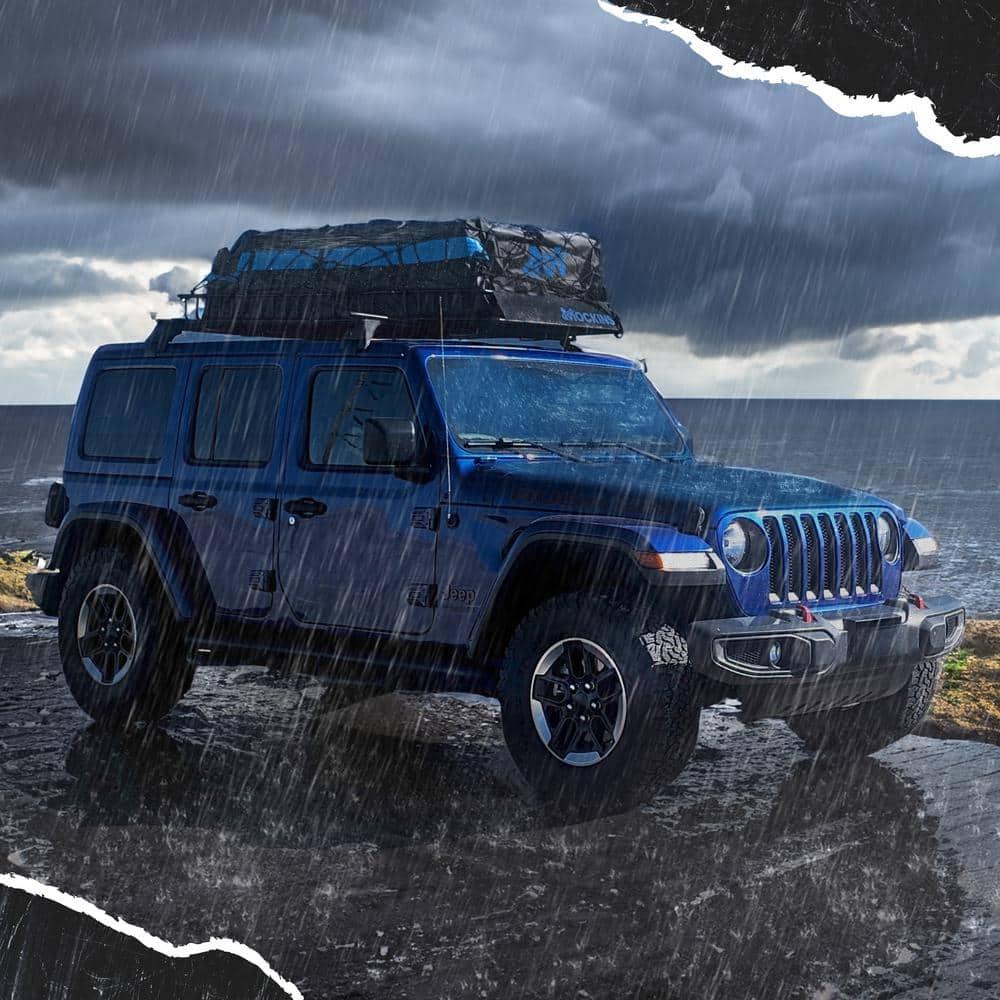 Mockins 84"x39"x6" Extendable Roof Rack Cargo Carrier Set with 35 Cu. Ft. Blue Rooftop Cargo Carrier Bag, Net, Straps, Lock and Carry Case