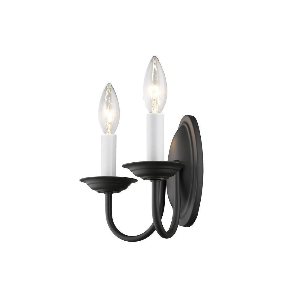 Livex Lighting Home Basics 2 - Light Wall Light in  Black