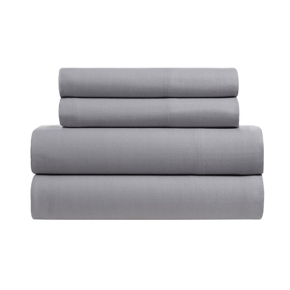Kathy Ireland Home Kathy Ireland Herringbone Twill 4 Piece Cotton Sheet Set (King or Queen) (Set of 4)