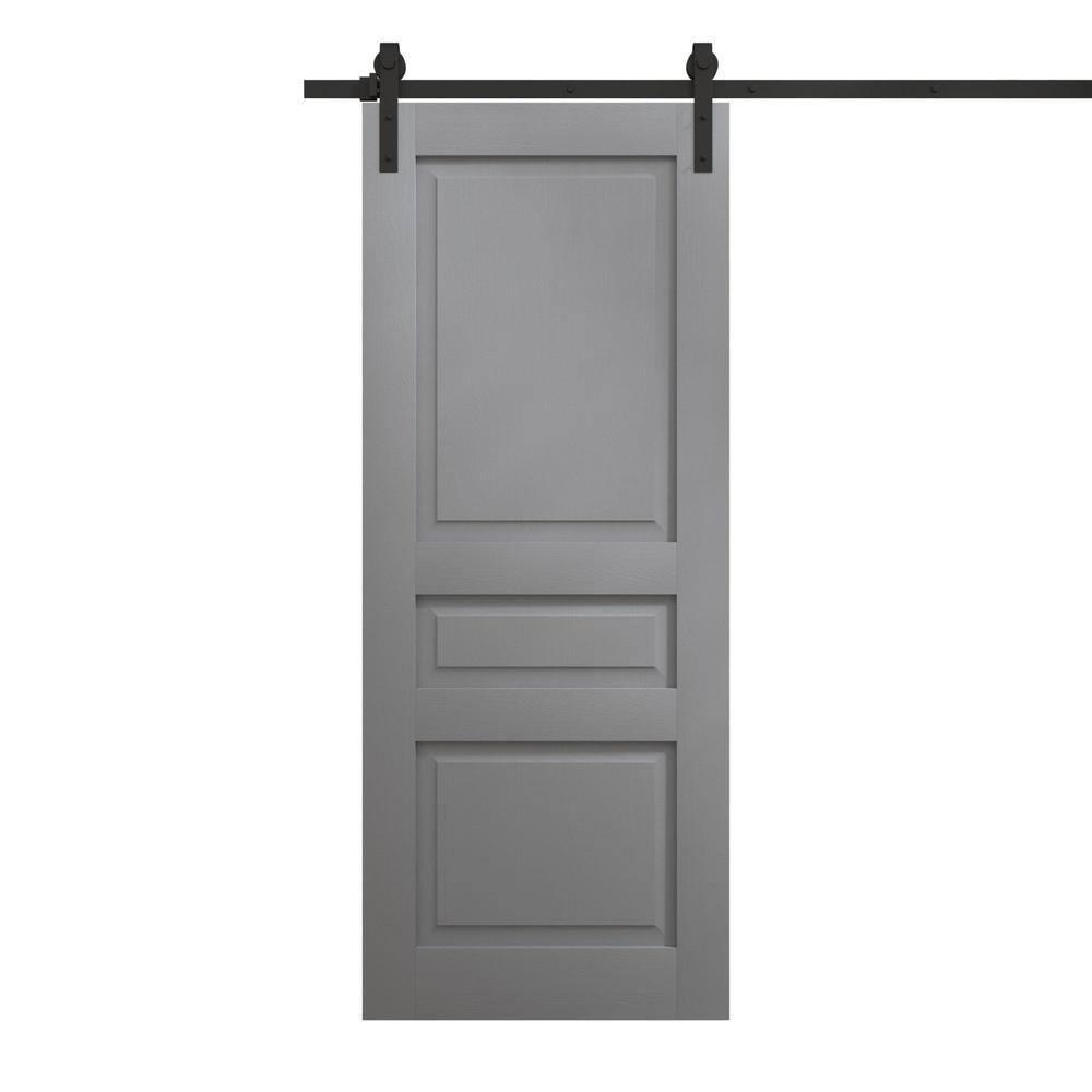 SARTODOORS Modern Barn Door | Ego 5012 | Rail Track Heavy Hardware Set | Solid Panel Interior Doors