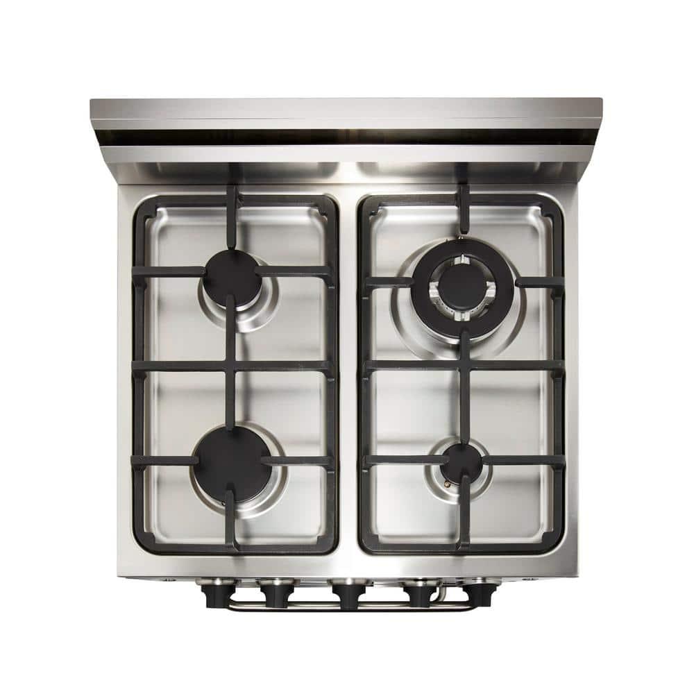 Unique Prestige 24” 2.3 cu ft Double Oven Gas Range in White