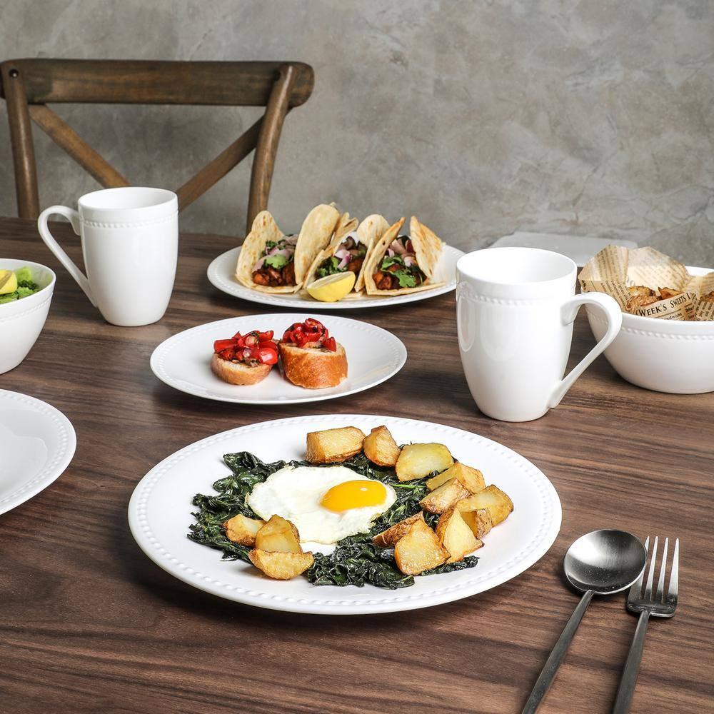 Stone Lain Ava 32-Piece Bone China Dinnerware Set, Service for 8