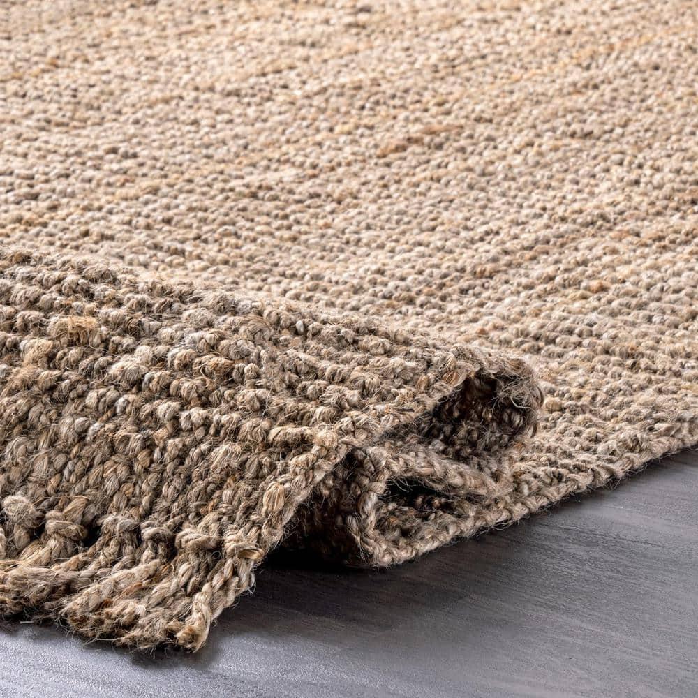 nuLOOM Daniela Chunky Jute Natural 6' x 9' Farmhouse Area Rug