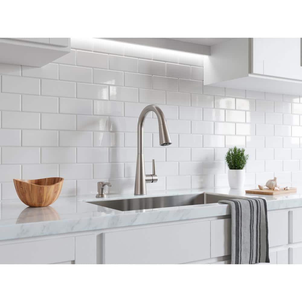 Pfister Barulli 1-Handle Pull-Down Matte Black Kitchen Faucet with Soap Dispenser