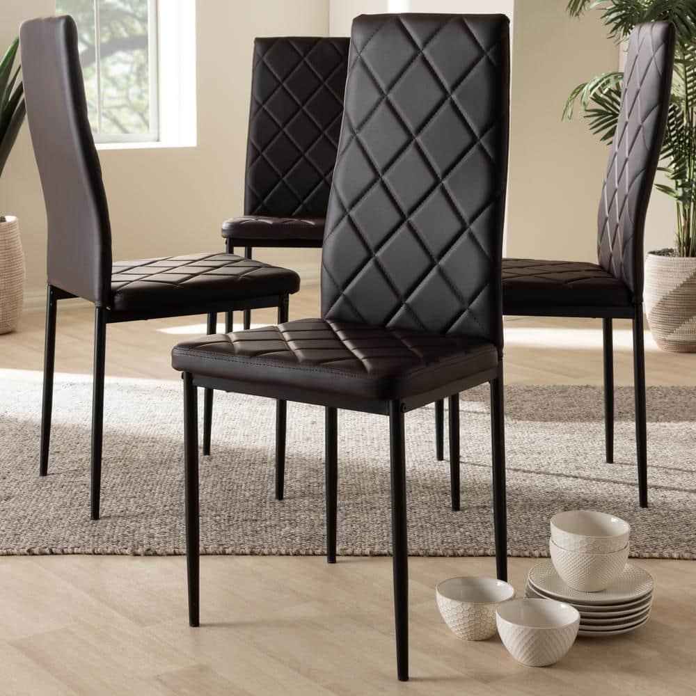 Dalisa 18.11'' H Tufted Faux Leather Upholstered Parsons Chair