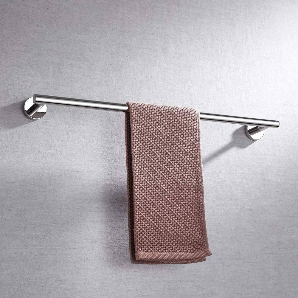 Nolimas Polished Chrome Bath Towel Bar Single Bars Towel Rack Rod Classic Wall Mounted Stainless Steel Bathroom Towel Bar Toilet Kitchen Towel Shelf Single Layer,9inch