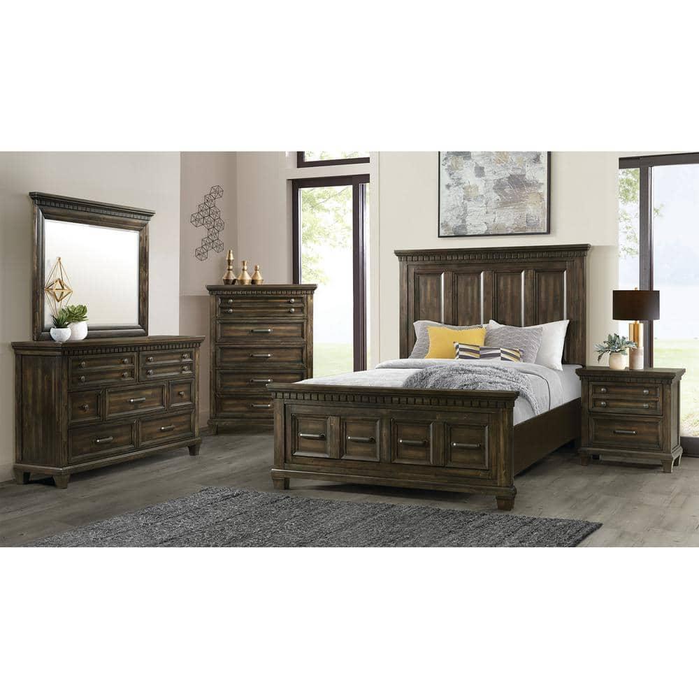 Picket House Furnishings Johnny 2 Drawer Nightstand in Smokey Walnut