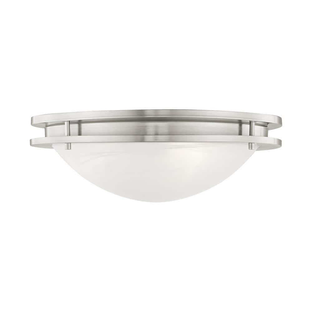Livex Lighting Ariel 3 - Light Flush Mount in  Brushed Nickel