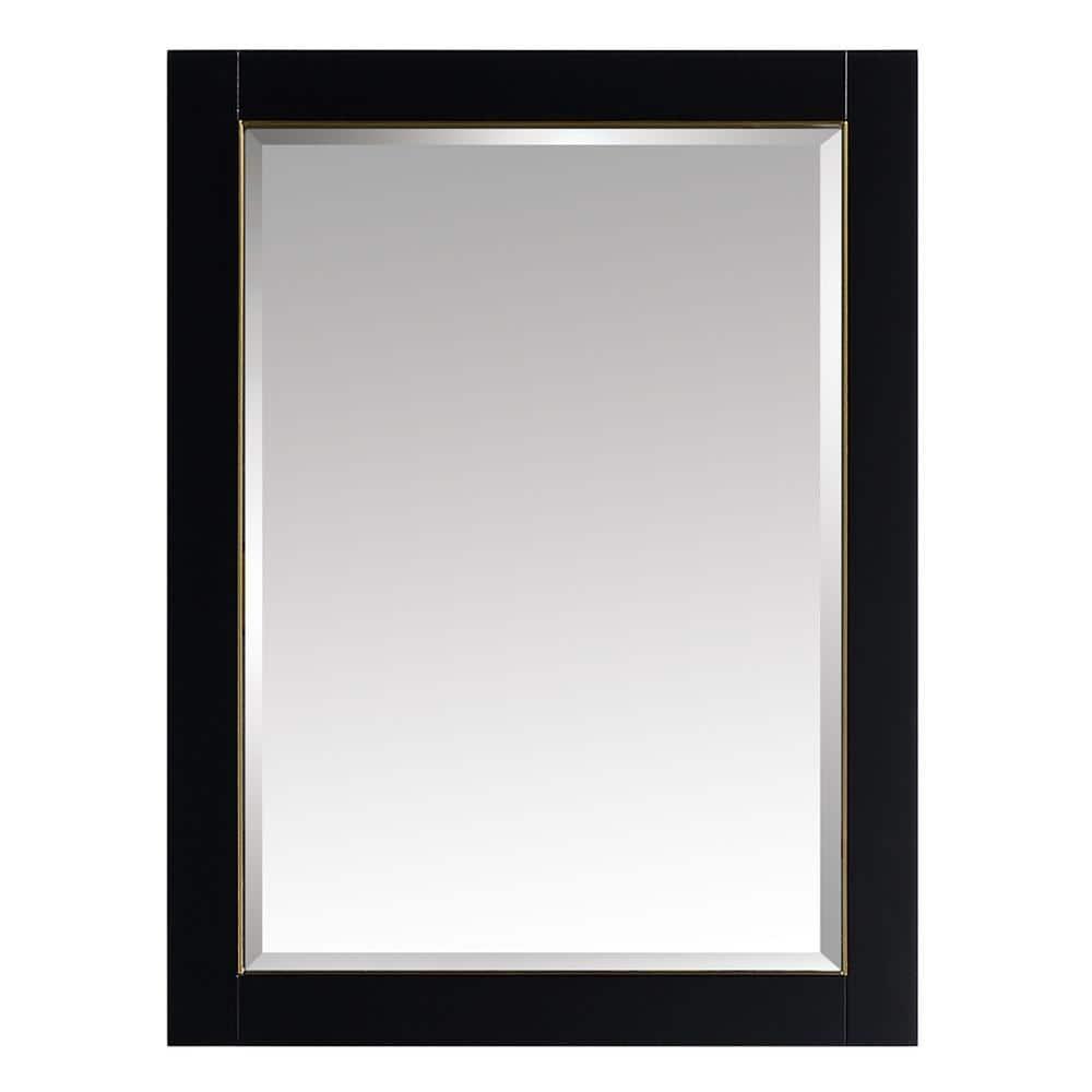 AVANITY  Mason 24 in. Wall Mounted Mirror with Matte Gold Trim - 24"W x 32"H Black Black