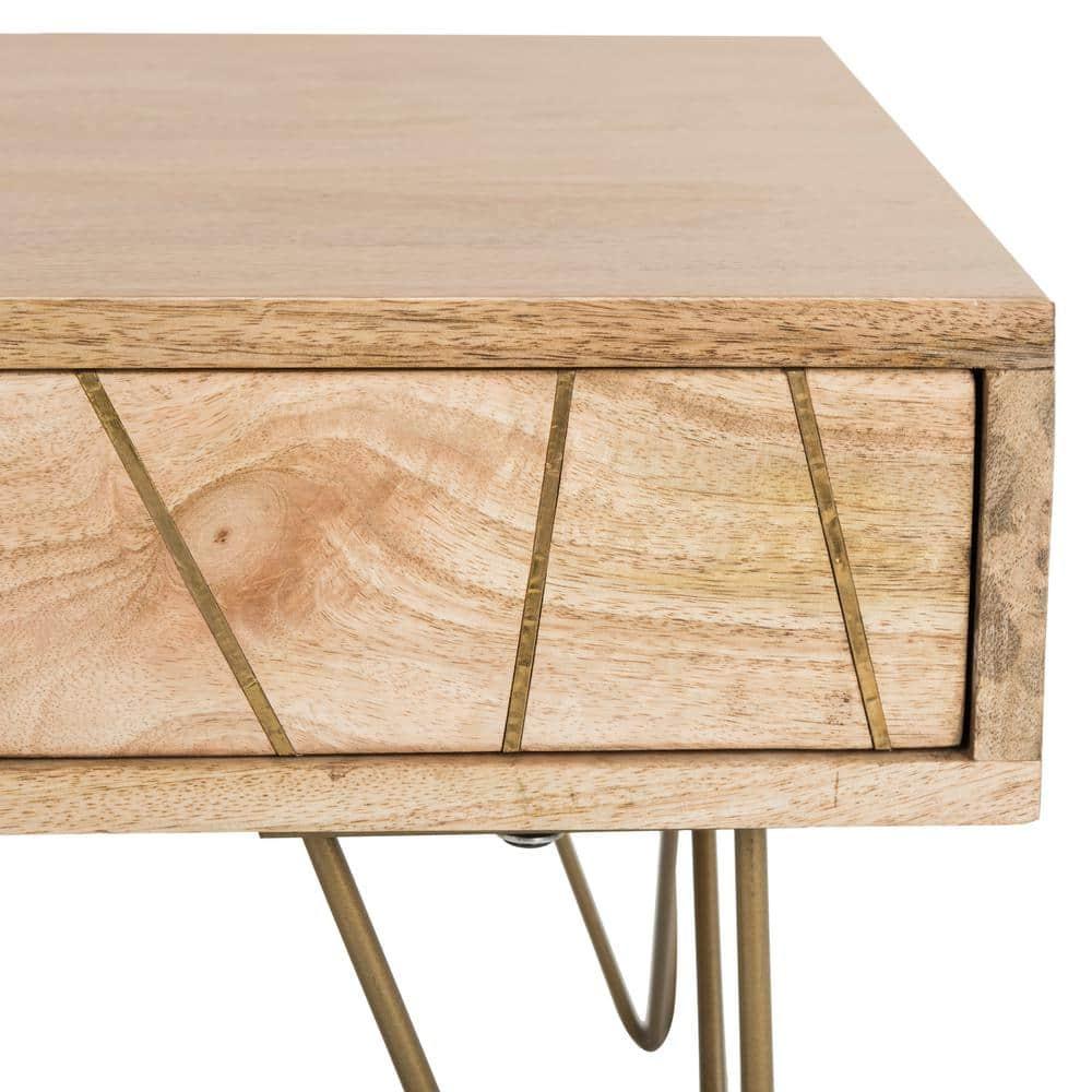 Marigold Coffee Table - Natural/Brass - Safavieh