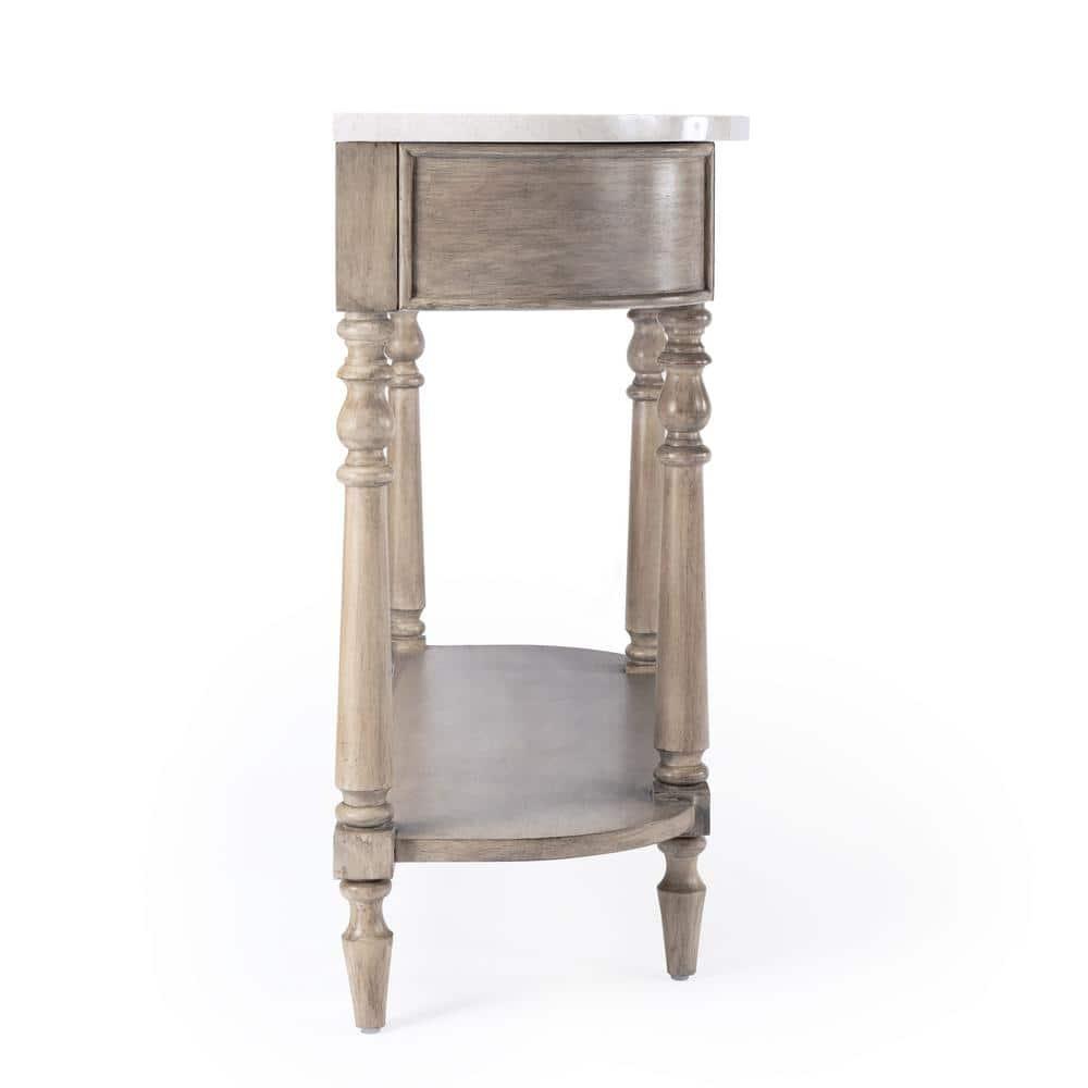Butler Danielle Marble Console Table In Brown
