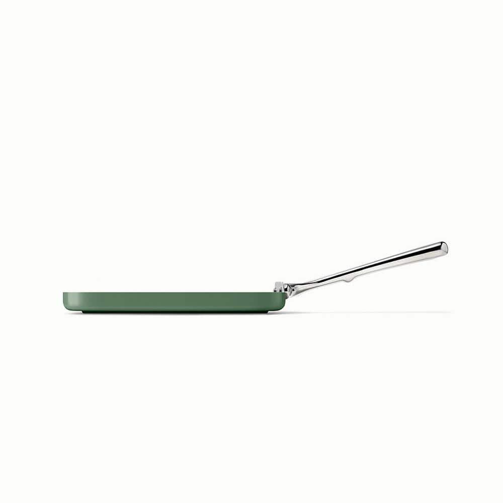 Caraway Home 11.02" Nonstick Square Flat Griddle Fry Pan Sage: Caraway Cookware, Silicone Polyester, Hand Wash