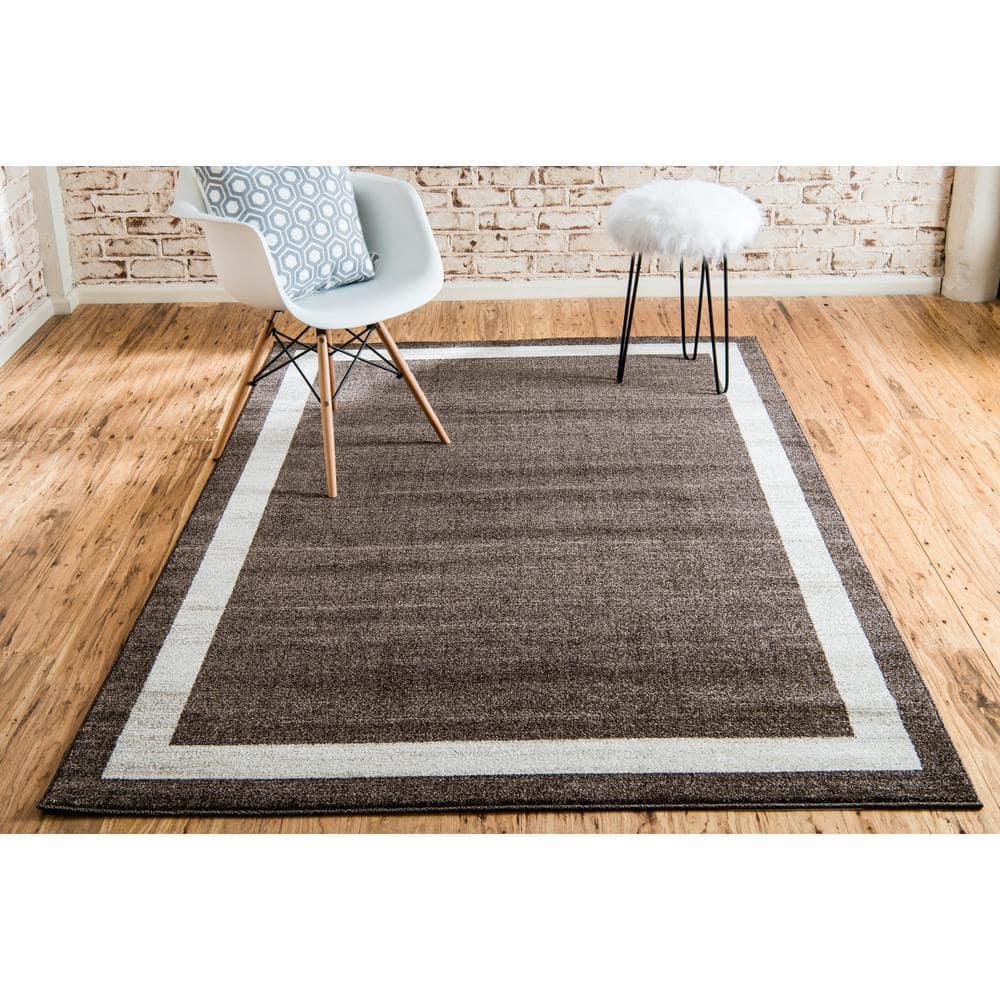 Unique Loom Del Mar Collection Area Rug - Maria (3' 3" x 5' 3" Rectangle Brown/Ivory)