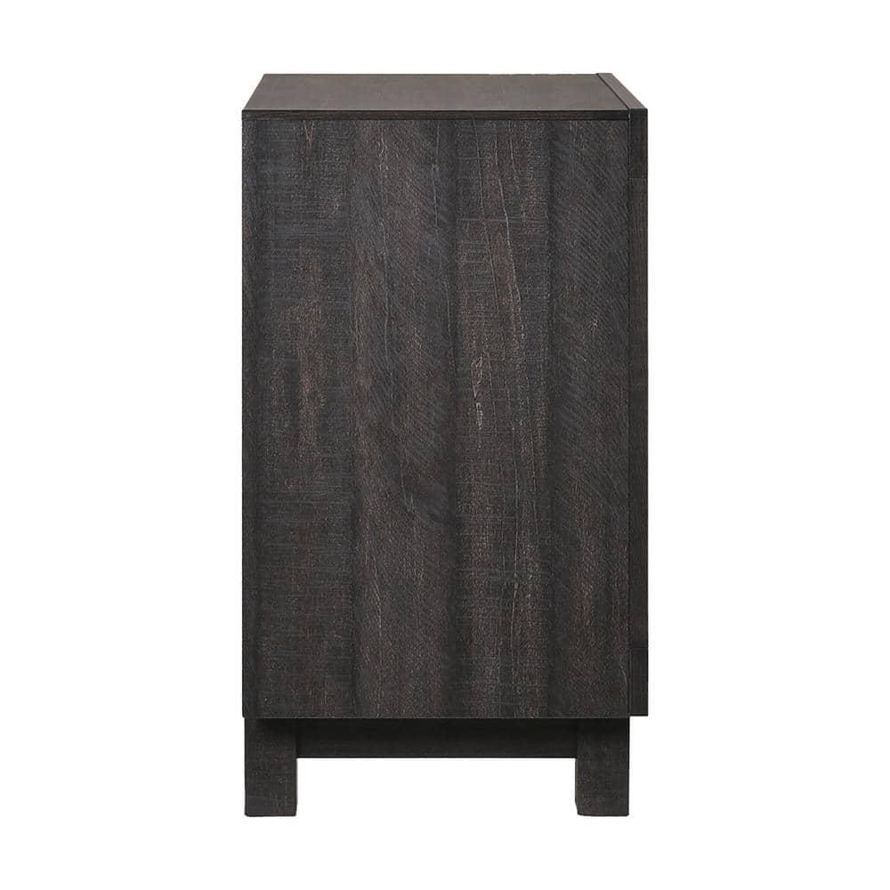 2 Drawer Harrison Nightstand Walnut - Picket House Furnishings: Felt Lined, Dust Proof Layer, Dark Nickel Pulls