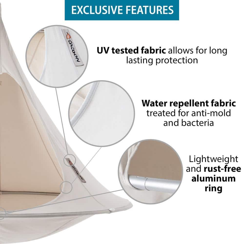 The Hamptons Collection 60” Red Heavy Duty Hanging Cacoon Chair with Hanging Hardware