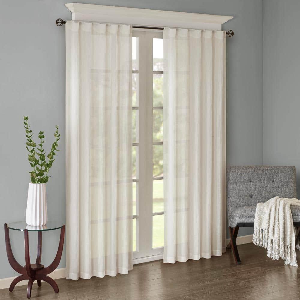 Madison Park Harper Solid Crushed Curtain Panel Pair (Set of 2)
