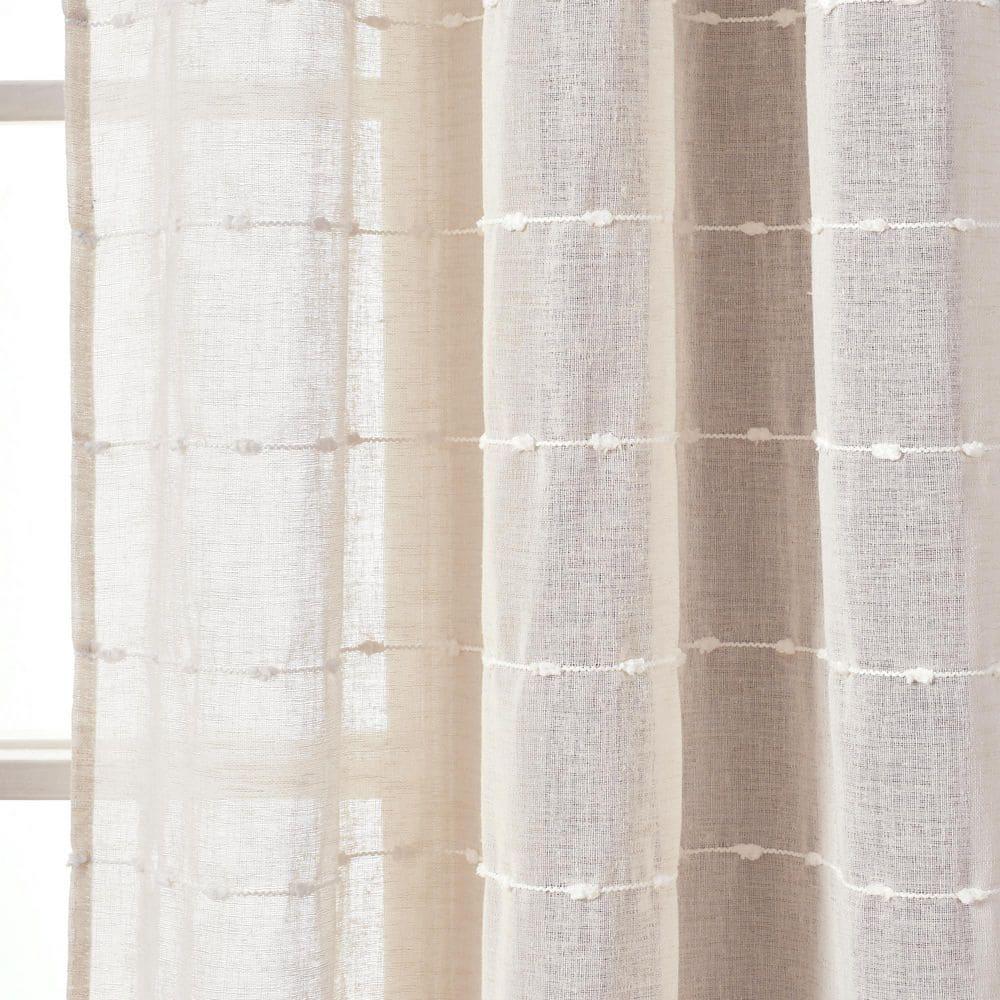 Lush Decor Solid Sheer Curtain Panels (Set of 2)