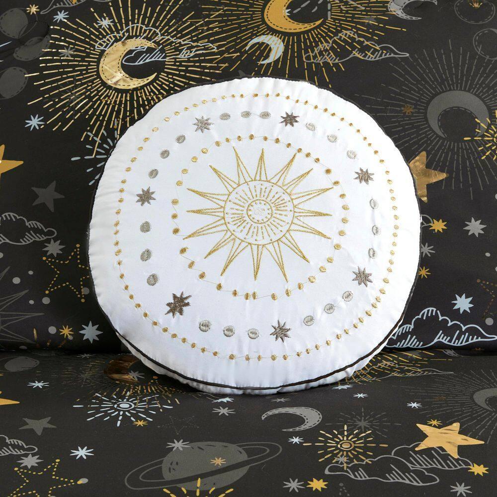 Celia Blush/Gold Starry Sky Metallic Print Comforter Set