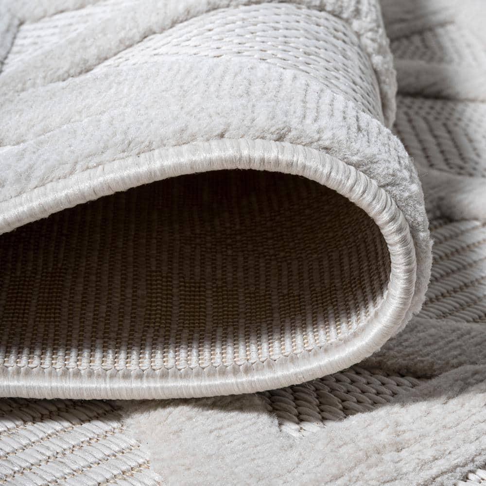 3'x5' Talaia Neutral Geometric Indoor/Outdoor Area Rug, Ivory - JONATHAN Y
