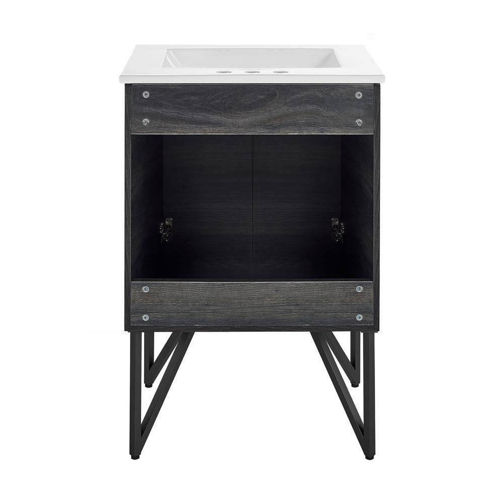 Annecy 24 In. Bathroom Vanity With Ceramic Sink Top