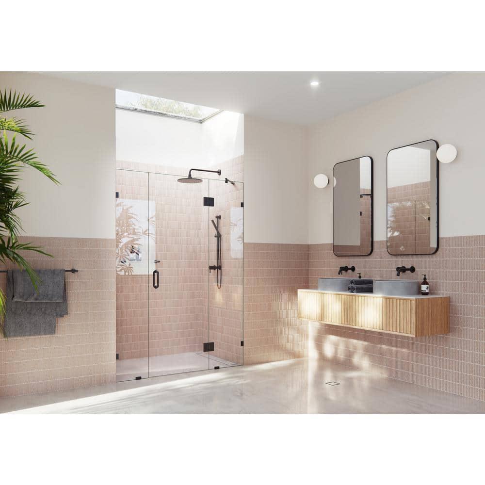 Stellar 58.75 in. x 78 in. Fully Frameless 3 Panel Inline Hinge Shower Door