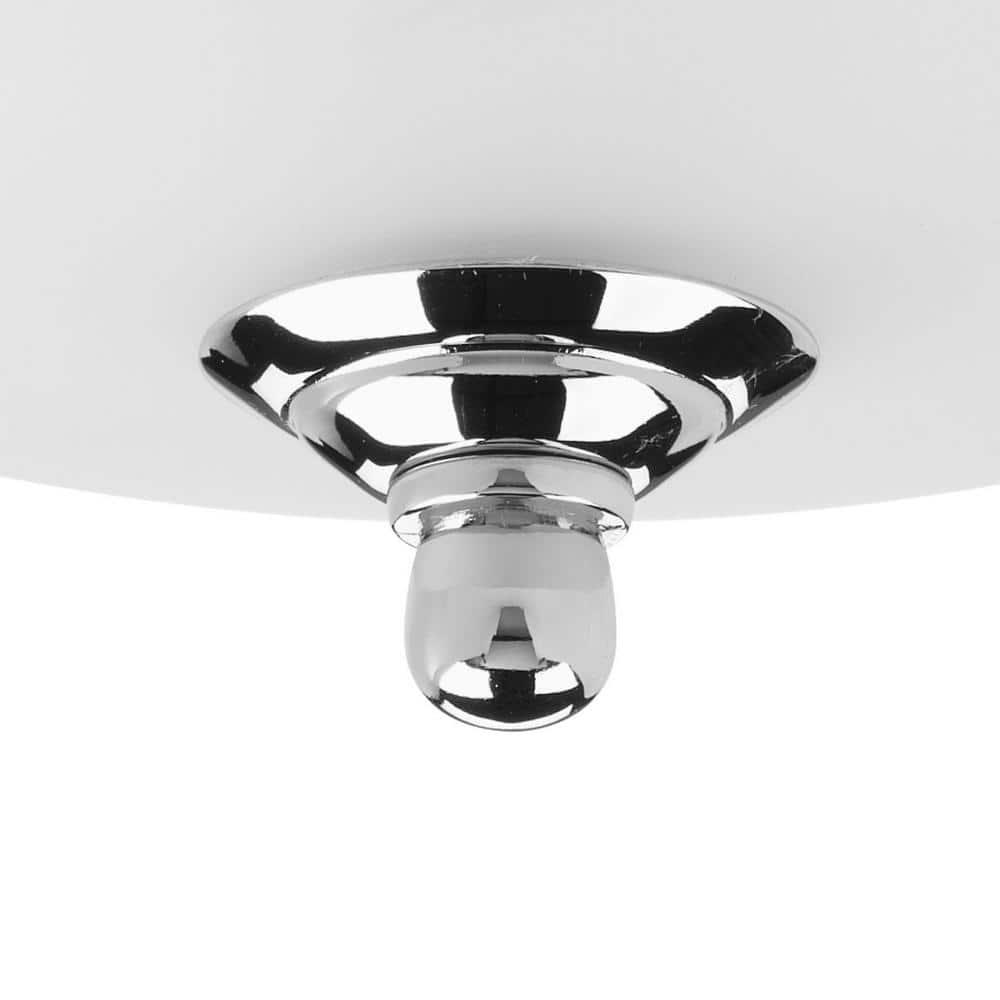 Progress Lighting, Melon Collection, 3-Light Flush Mount, Brushed Nickel, Alabaster Glass Shade