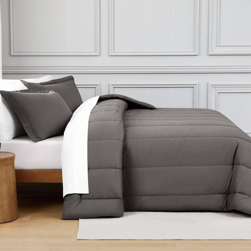 Brooklyn Loom Brooklyn Loom Oversized Cotton Percale King 3 Piece Comforter Set