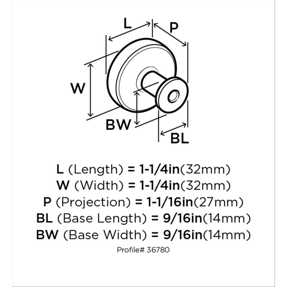 Factor 1 1/4" Diameter Round Knob