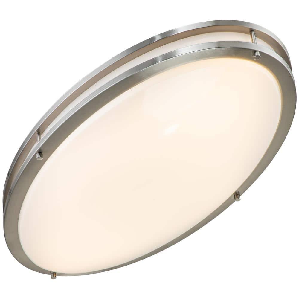 Kohlera 32.5"W Brushed Nickel Dimmable 3000K LED Oval Flush Mount