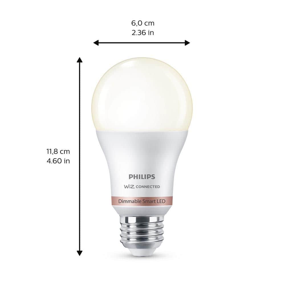 Philips Smart Wi-Fi Connected LED 60-Watt A19 Light Bulb, Frosted Soft White, Dimmable, E26 Base (1-Pack)
