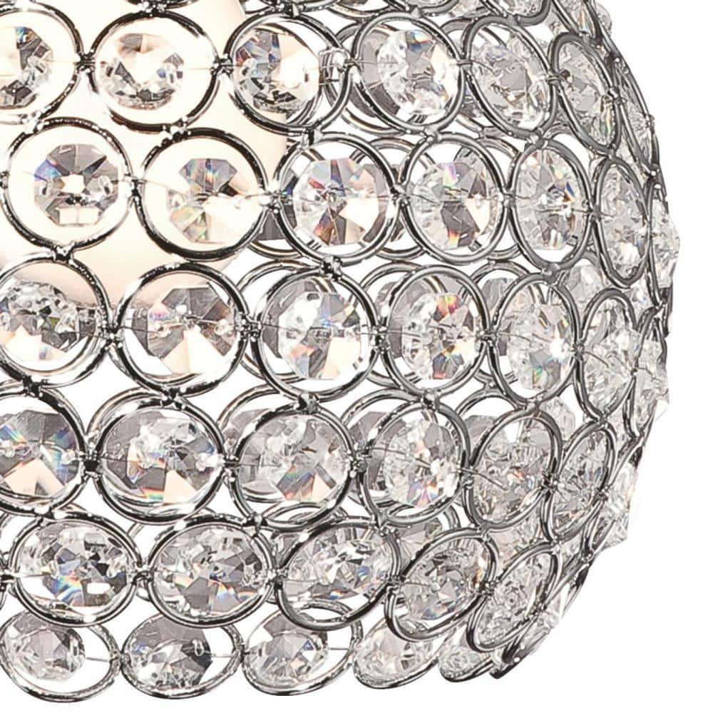 Westinghouse Kelcie Mini Pendant Brushed Nickel Finish Crystal Jewel Shade