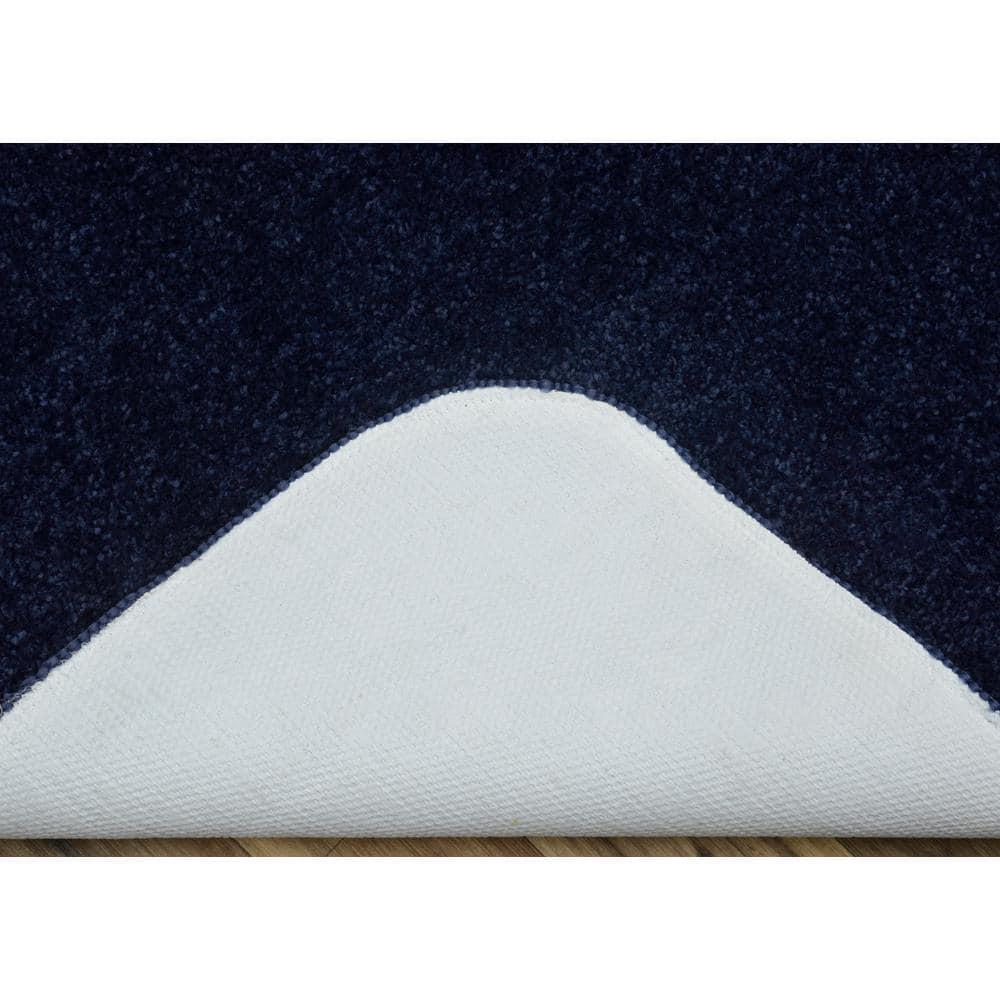 Gramercy 3pc Washable Bathroom Rug Set Navy - Garland Rug: Non-Skid, Tufted, Polypropylene Bath Mats Set
