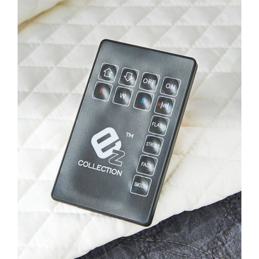 Queen/Full Lodanna Upholstered Panel Headboard Gray: LED Lights, Chrome Accents - Signature Design by Ashley