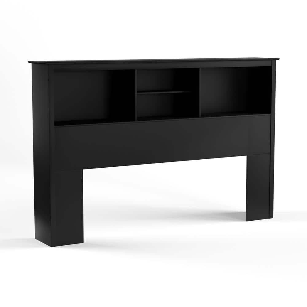Prepac Freestanding Full/Queen Bookcase Headboard,  Black