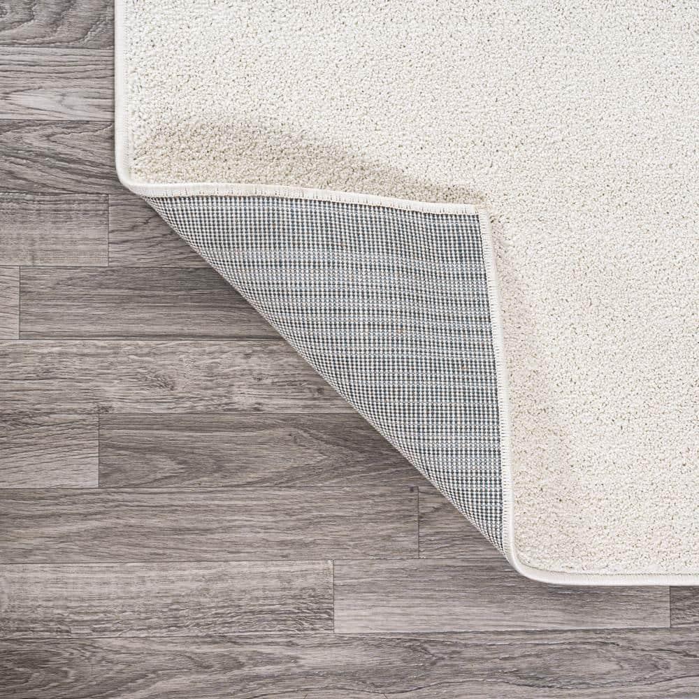 10' X 14' Rectangle Haze Solid Low-Pile Area Rug , Cream - JONATHAN Y