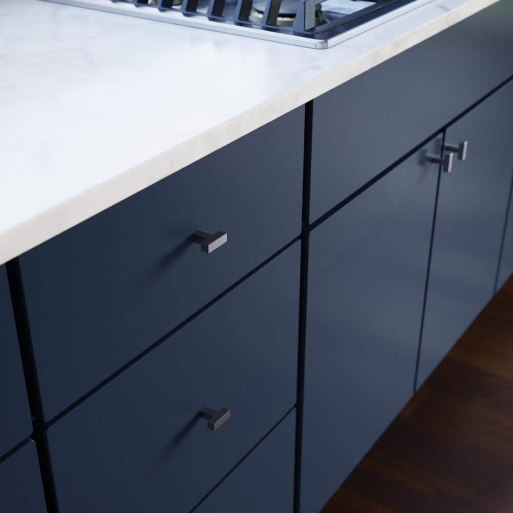 Franklin Brass Simple Modern Square (10-Pack) Cabinet Knobs | Stainless Steel Handles for Dresser Furniture Drawers/Kitchen/Door/Bathroom | 1-1/4" P46678K-SS-B