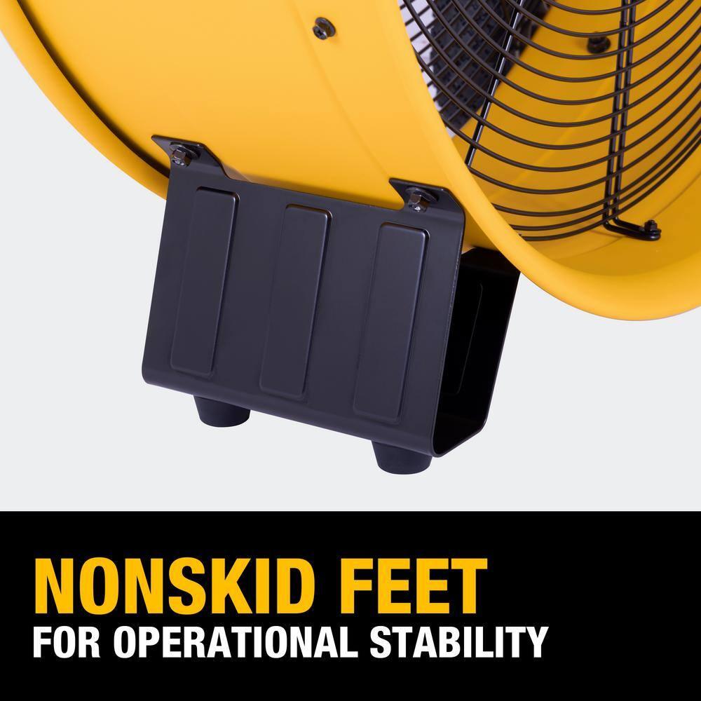 Yellow High-Velocity 30" Industrial Drum Floor Fan with Metal Blades