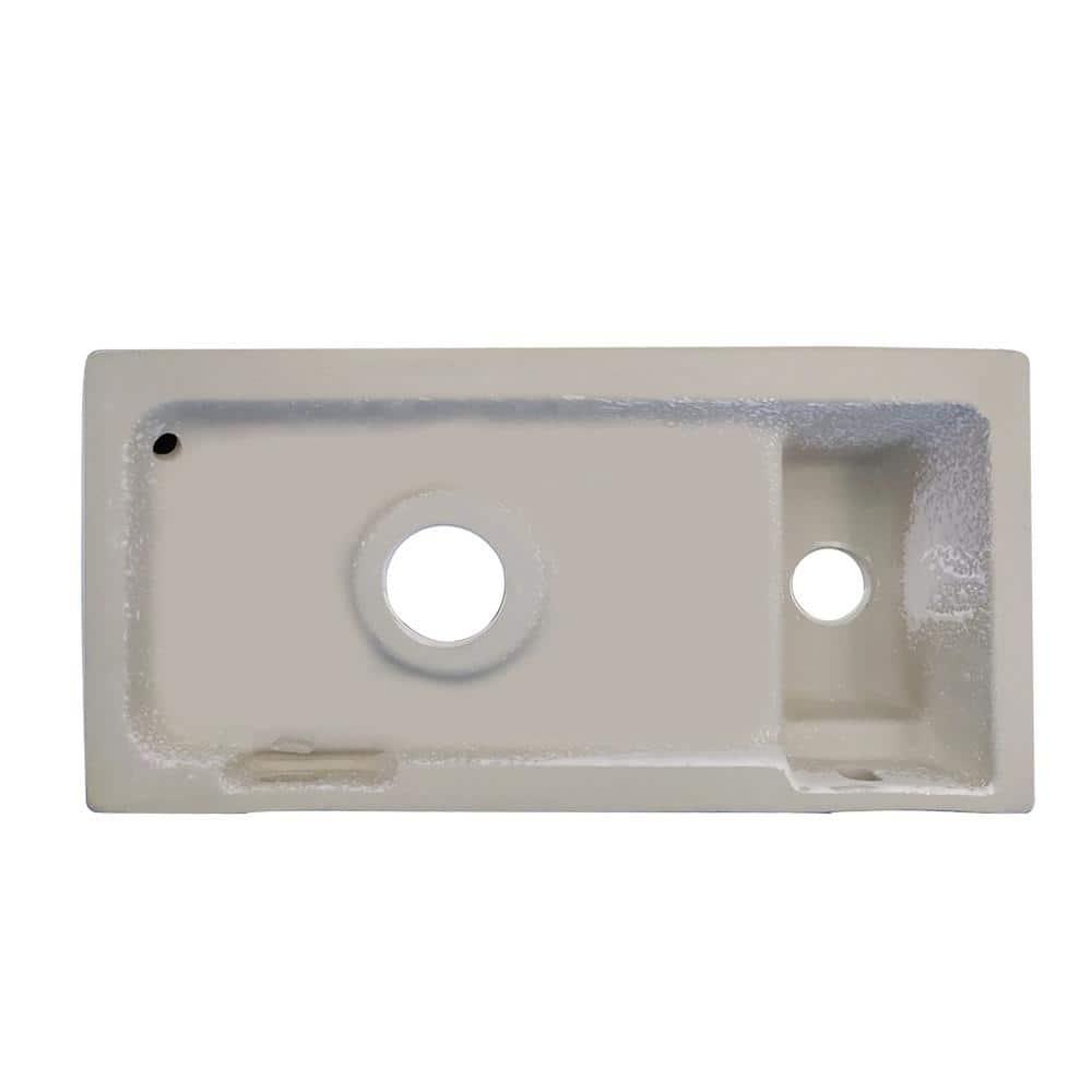 DeerValley DV-1V081R White Ceramic Rectangular 7'' Wall Mount Bathroom Sink