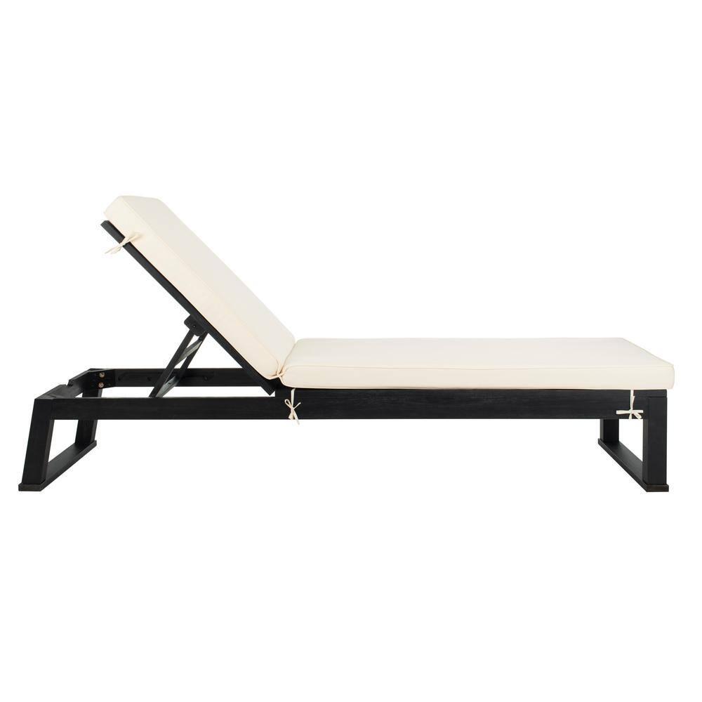 Solano Sunlounger - Outdoor - PAT7024 - Black/Beige -Safavieh