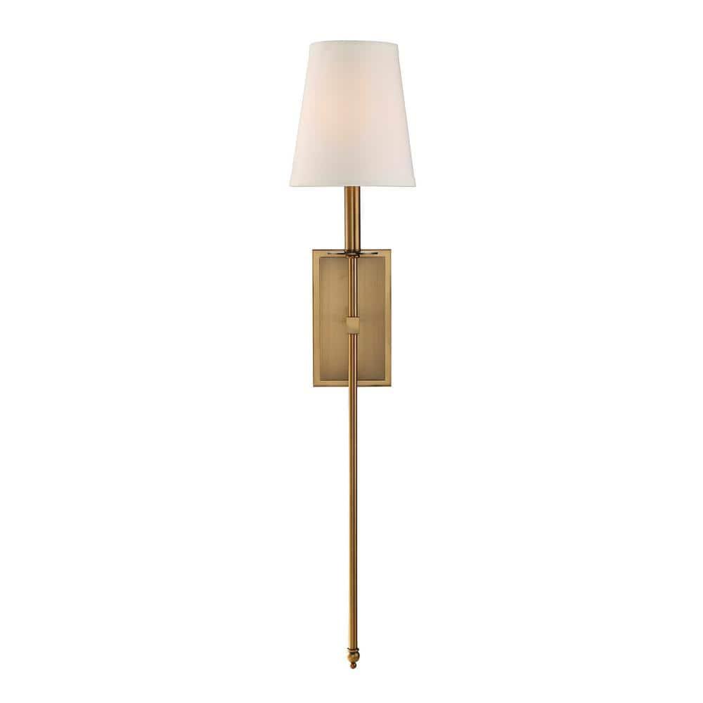 Savoy House Monroe 1 - Light Wall Light in  Warm Brass