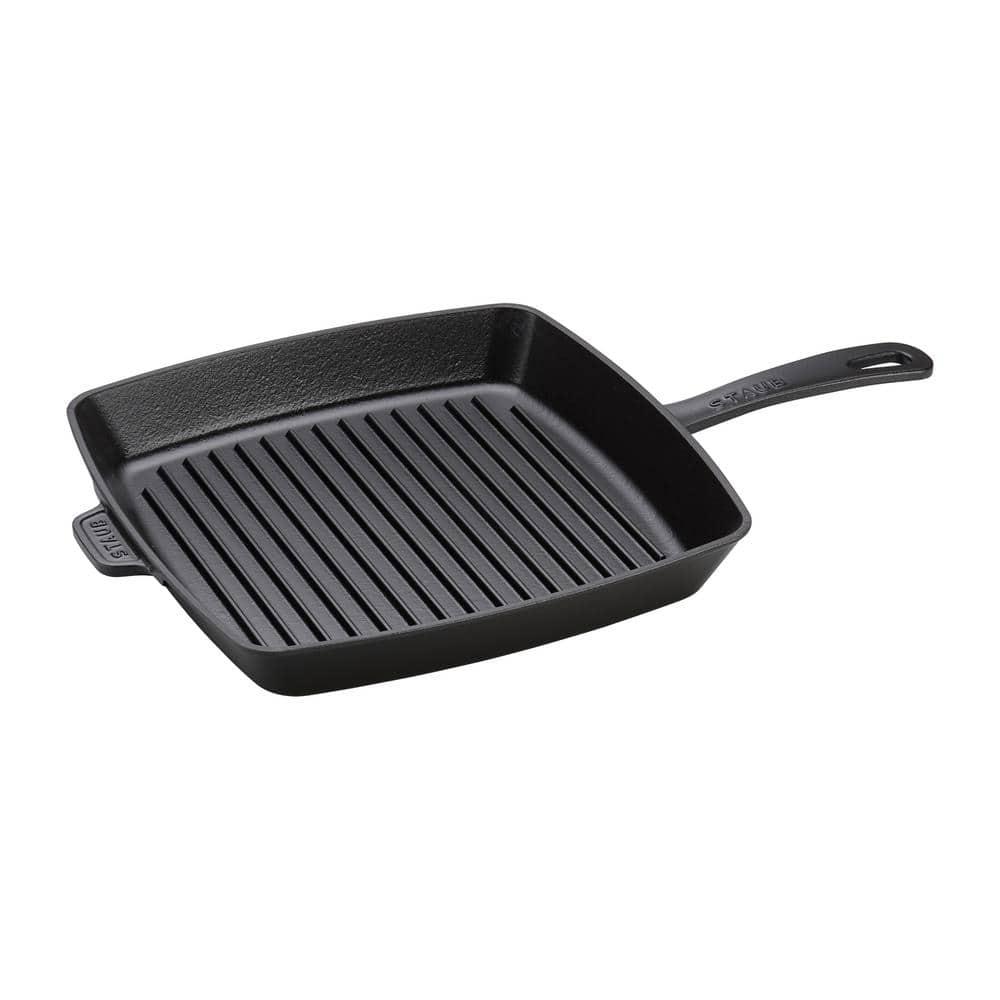 Staub ® 12" Matte Black Enameled Cast Iron Square Grill Pan