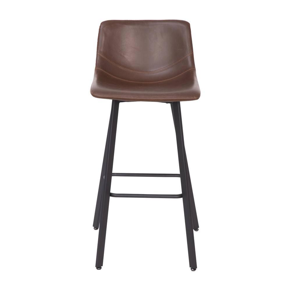 Taylor & Logan Brandy Upholstered Counter Stool with Metal Frame (Set of 2)